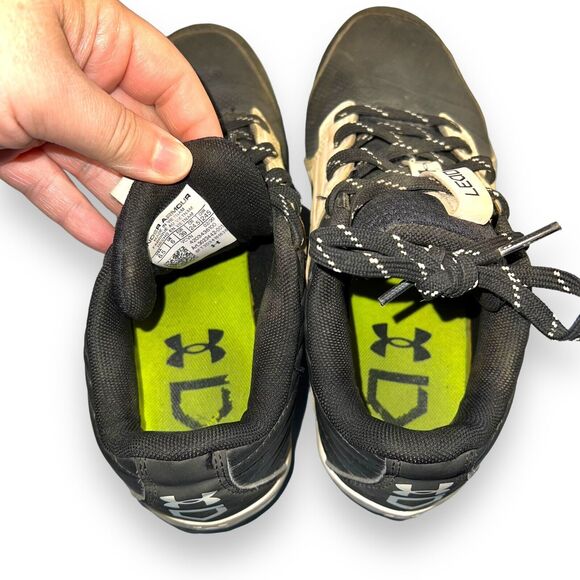 Under Armour Mens Baseball Cleats Leadoff RM Low Molded Shoes Black White 6.5 - Picture 5 of 7